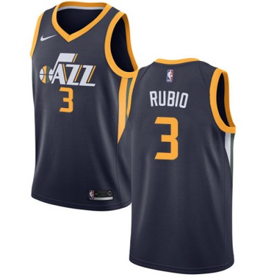 Nike Utah Jazz #3 Ricky Rubio Navy Youth NBA Swingman Icon Edition Jersey